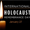 Burning candle with date of Holocaust International Remembrance Day 